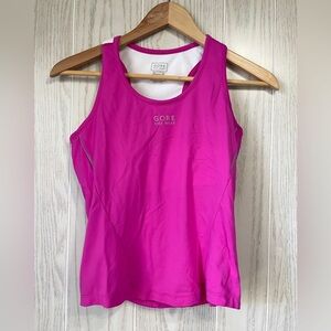 Gore Bike Wear Women's Cycling Tank Top Size M PINK Shelf Bra Pocket Activewear